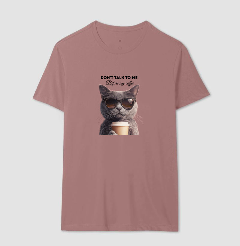 Camiseta Gato Don’t Talk To Me Before My Coffee