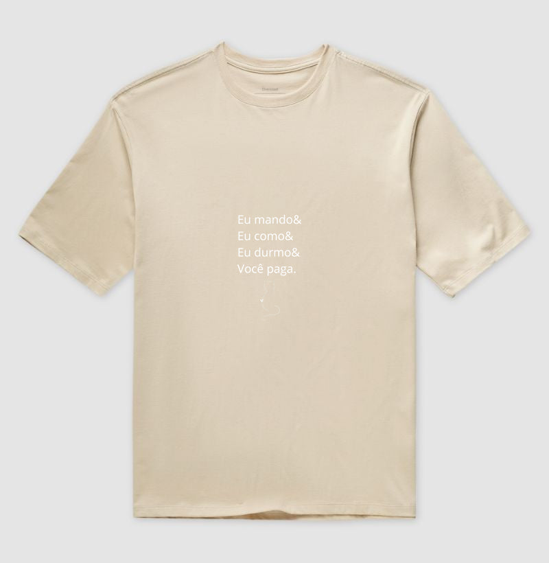 Camiseta Feminina Algodão Frase Eu Mando Você Paga