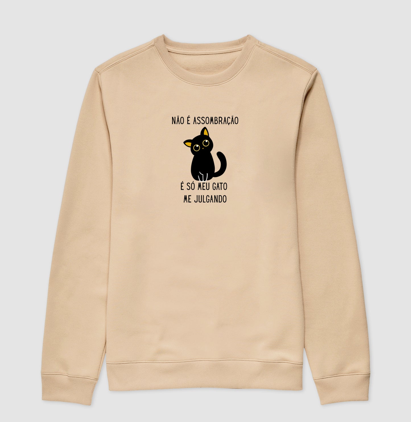 Moletom Gatinho Julgador Não É Assombração