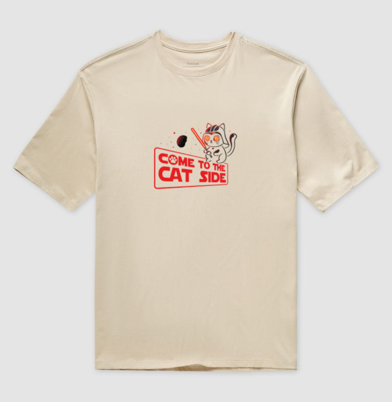 Camiseta Geek Come to the Cat Side Gato Jedi