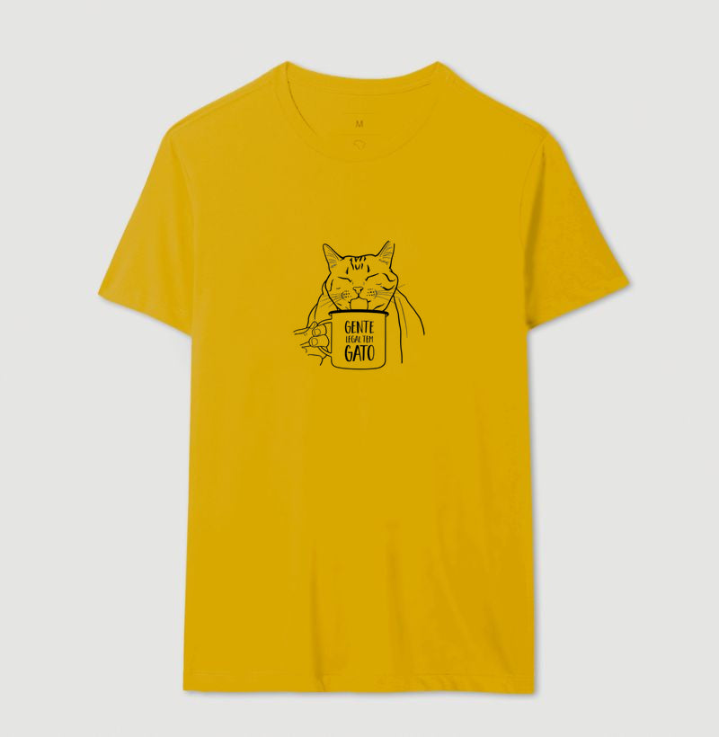 Camiseta Minimalista Gente Legal tem gato