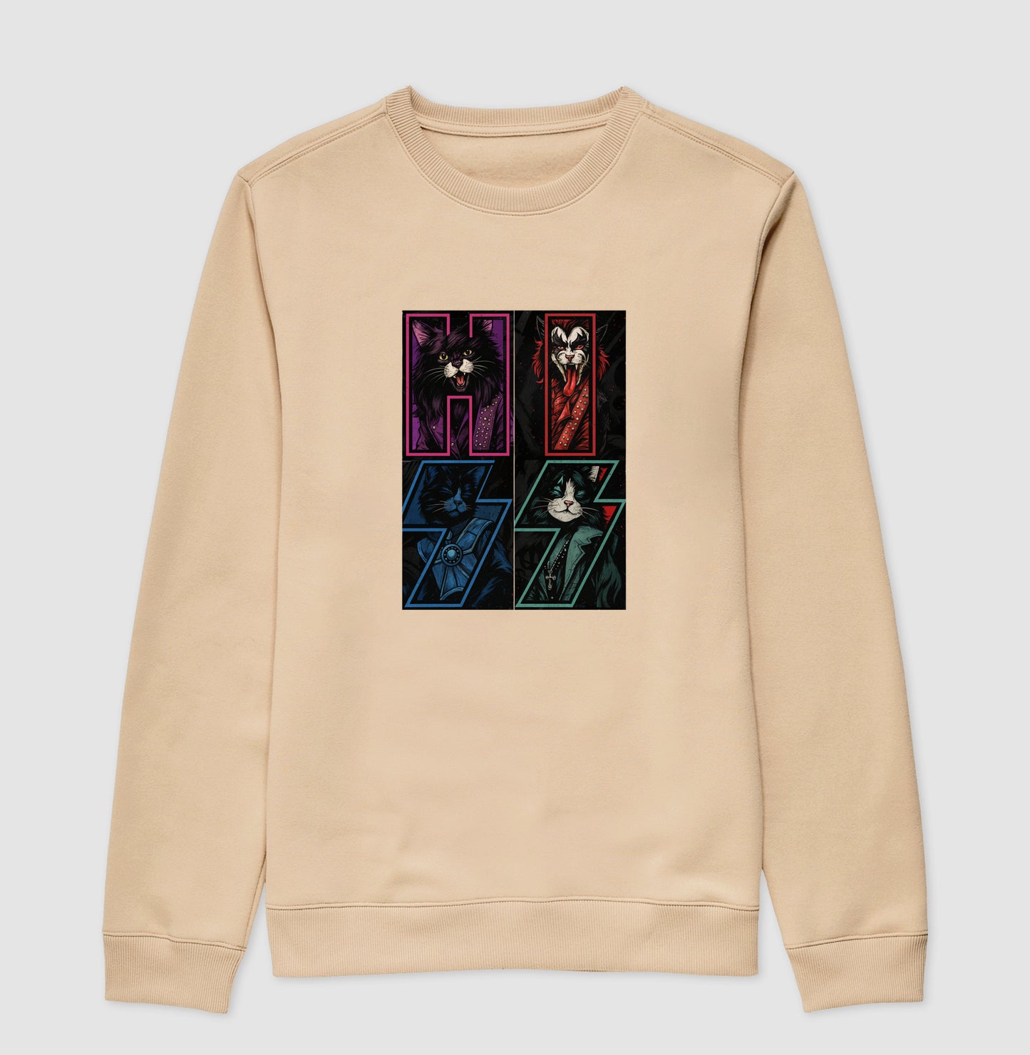 Moletom HISS Rock & Roll Gatos â Unissex