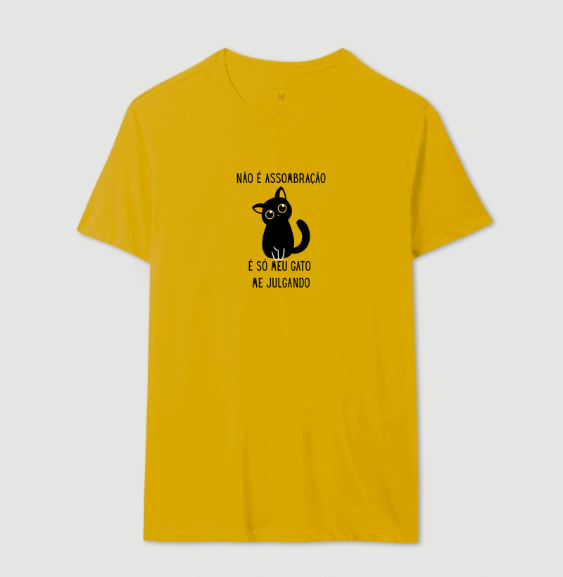 Camiseta Gato Julgando – Não É Assombração
