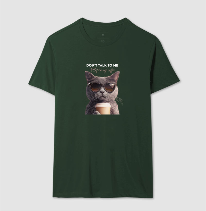 Camiseta Gato Don’t Talk To Me Before My Coffee