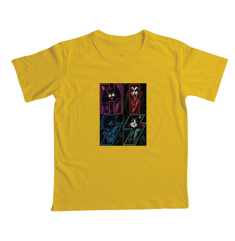 Camiseta Infantil HISS Rock & Roll Gatos