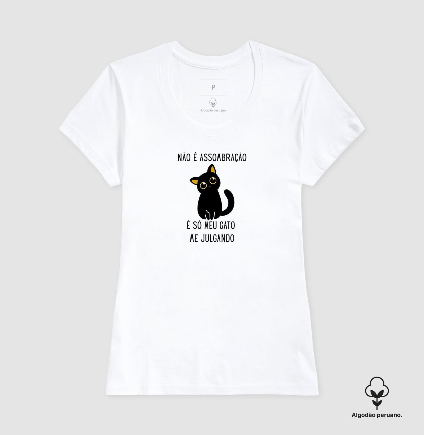 Camiseta Gatinho Julgador em Algodão Peruano