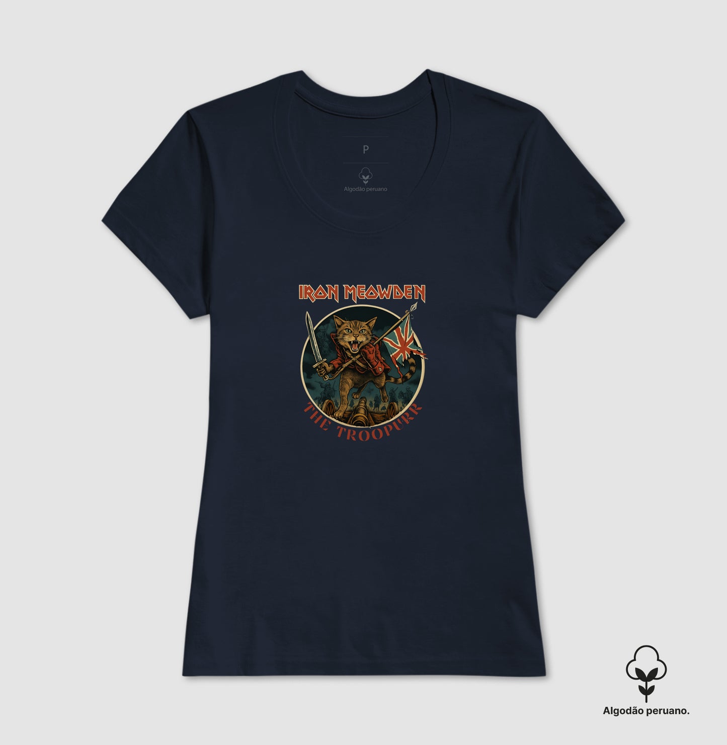Camiseta Gato Rockeiro Iron Meawden The Troopurr