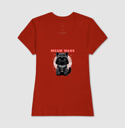 Camiseta Meaw Wars Gato Nerd Geek