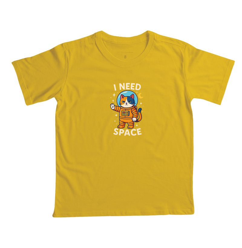 Camiseta I Need Space Gato Astronauta