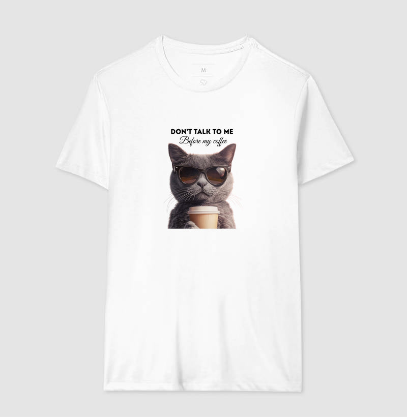 Camiseta Gato Don’t Talk To Me Before My Coffee