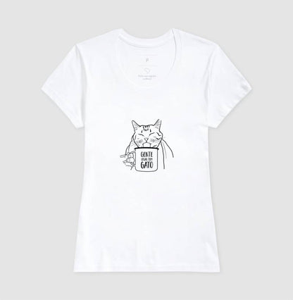 Camiseta Minimalista Gente Legal tem gato