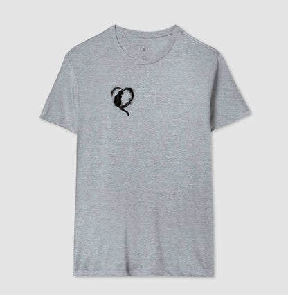 Camiseta Love Cats Coração Felino Minimalista