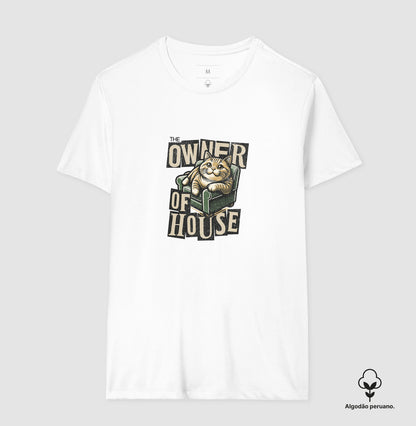 Camiseta Gato Dono da Casa Owner of House em Algodão Peruano