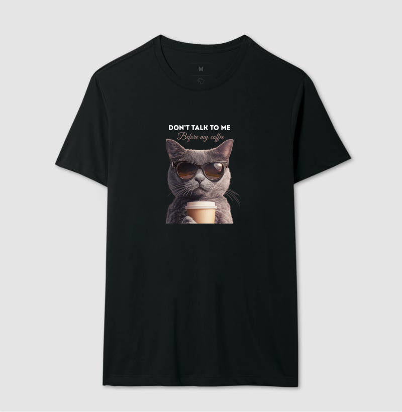 Camiseta Gato Don’t Talk To Me Before My Coffee