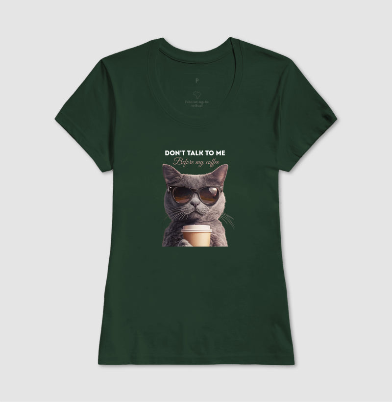 Camiseta Gato Don’t Talk To Me Before My Coffee