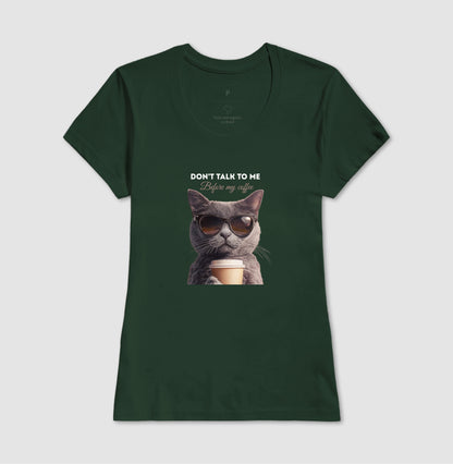 Camiseta Gato Don’t Talk To Me Before My Coffee