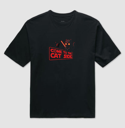 Camiseta Geek Come to the Cat Side Gato Jedi