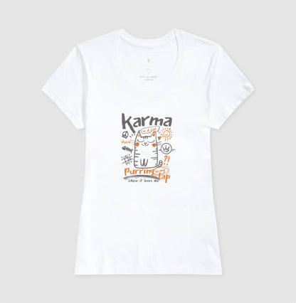 Camiseta Divertida Karma Cat