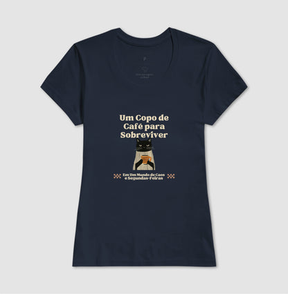 Camiseta Divertida Gato, café e segundas-feiras