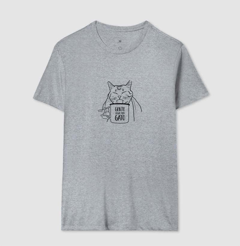 Camiseta Minimalista Gente Legal tem gato
