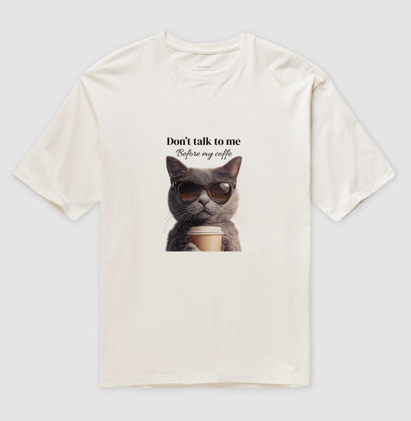 Camiseta Gato Don’t Talk To Me Before My Coffee