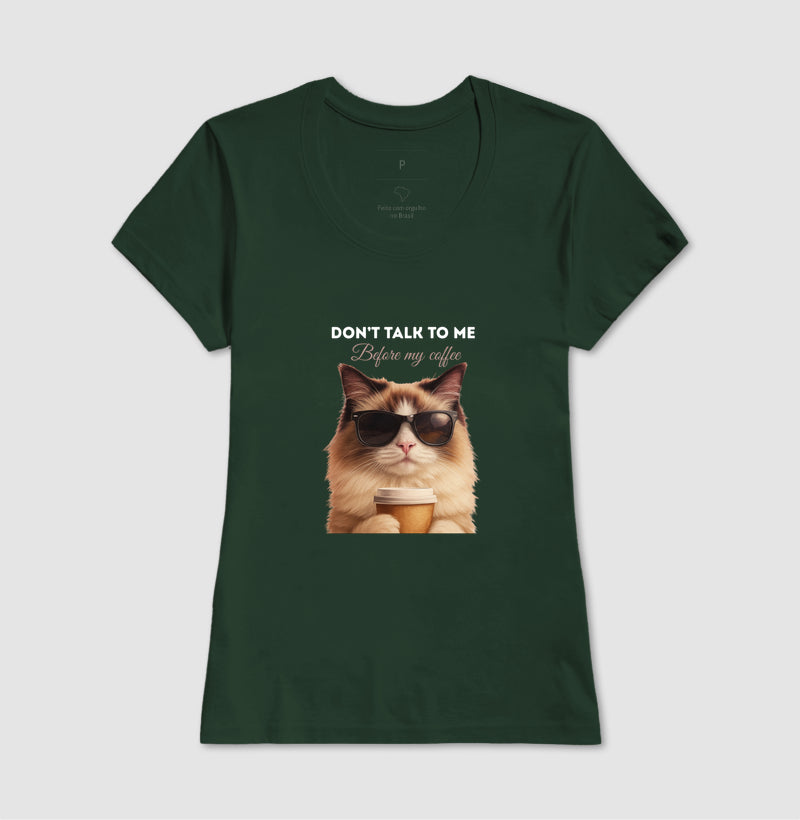 Camiseta Gato Café Don’t Talk To Me
