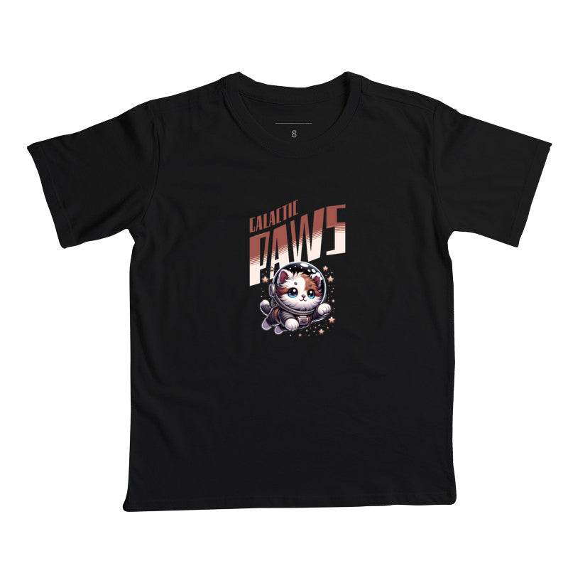Camiseta Infantil Galactic Paws Gato Astronauta