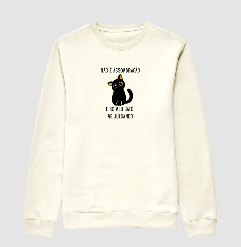 Moletom Gatinho Julgador Não É Assombração