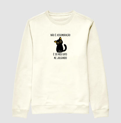 Moletom Gatinho Julgador Não É Assombração