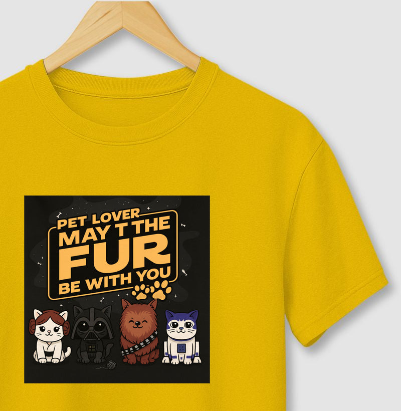 Camiseta Pet Lover May The Fur Be With You Geek