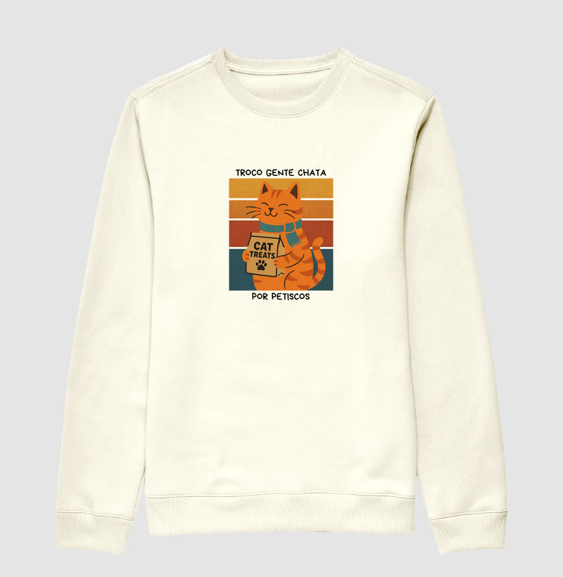Moletom Gato Troco Gente Chata por Petiscos