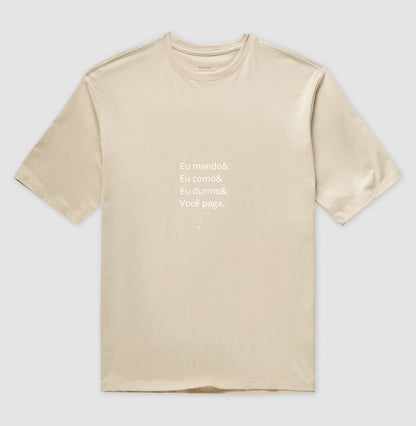Camiseta Feminina Algodão Frase Eu Mando Você Paga