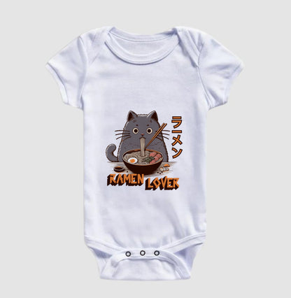 Body Infantil Ramen Lover Gato Otaku