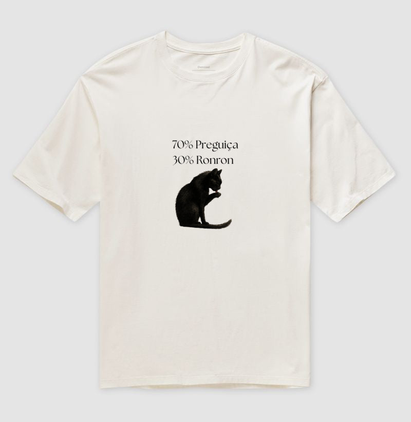 Camiseta Gato 70% Preguiça 30% Ronron