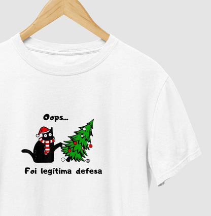 Camiseta Gato de Natal – Foi Legítima Defesa