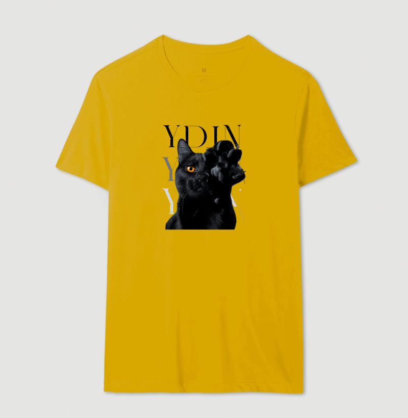 Camiseta YDIN Gato Preto – Sua Essência em Movimento