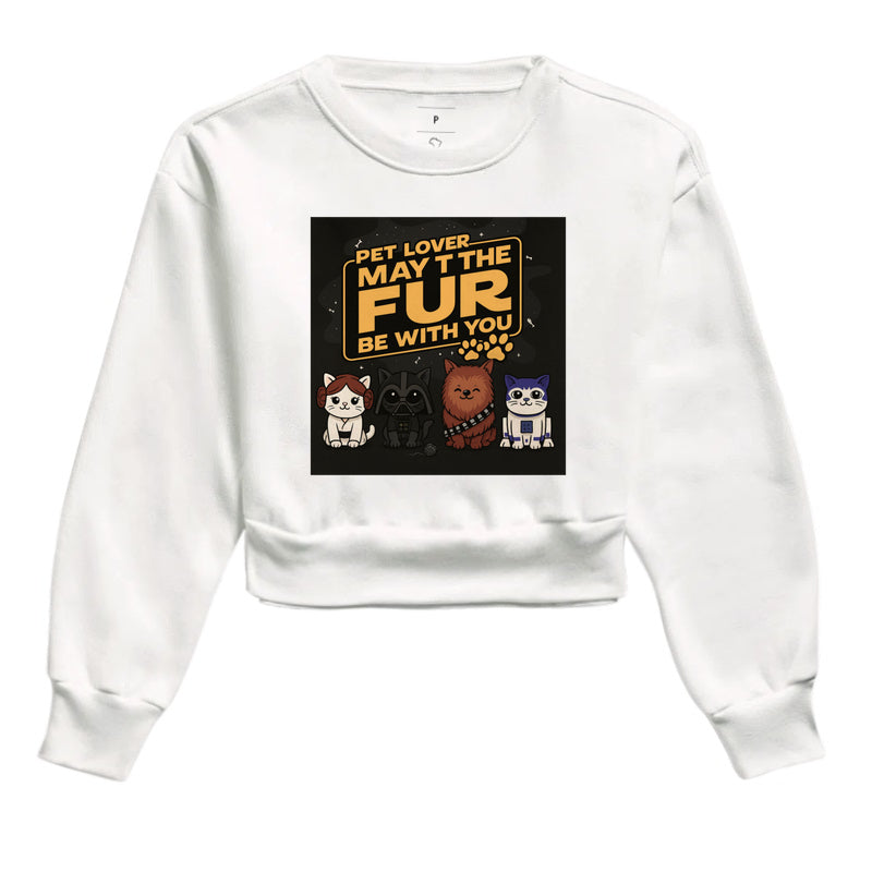 Moletom Cropped Pet Lover May The Fur Be With You