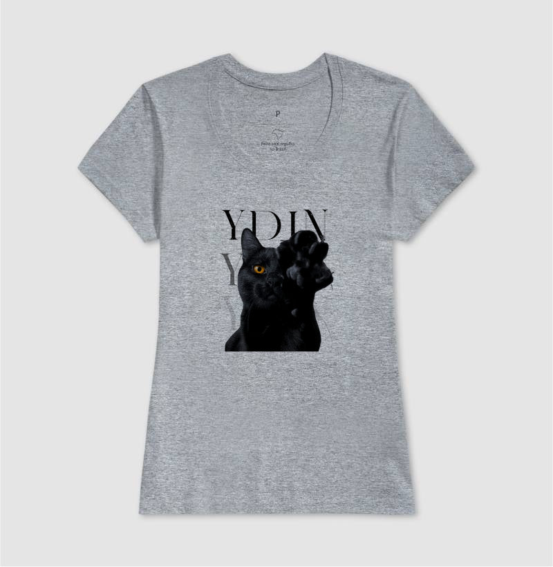 Camiseta YDIN Gato Preto – Sua Essência em Movimento