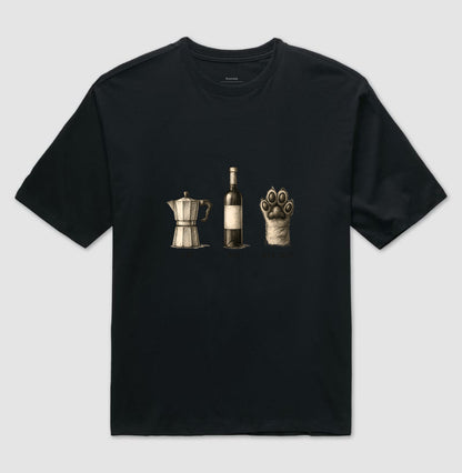 Camiseta Masculina All Day Café Vinho e Pet