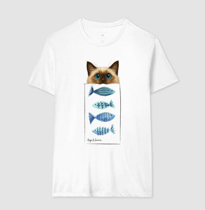 Camiseta Gato Ragdoll & Sardinhas em Algodão 100% – Infantil ao G4