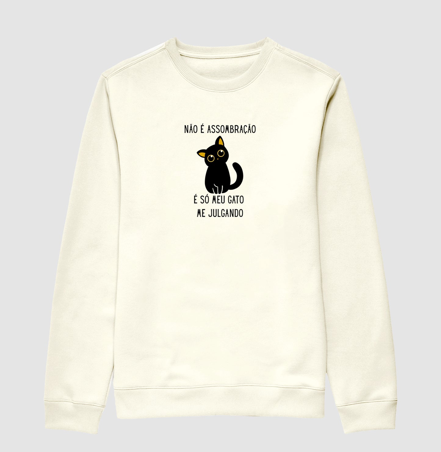 Moletom Gatinho Julgador Não É Assombração