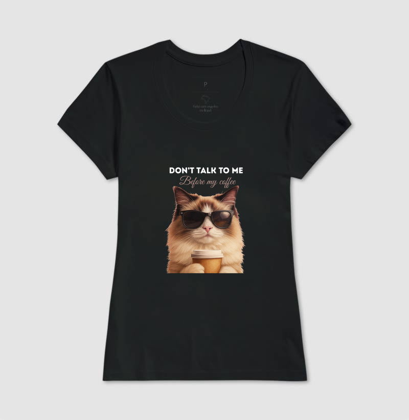 Camiseta Gato Café Don’t Talk To Me