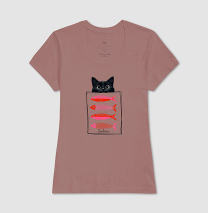 Camiseta Cat Sardines Gato e Sardinhas