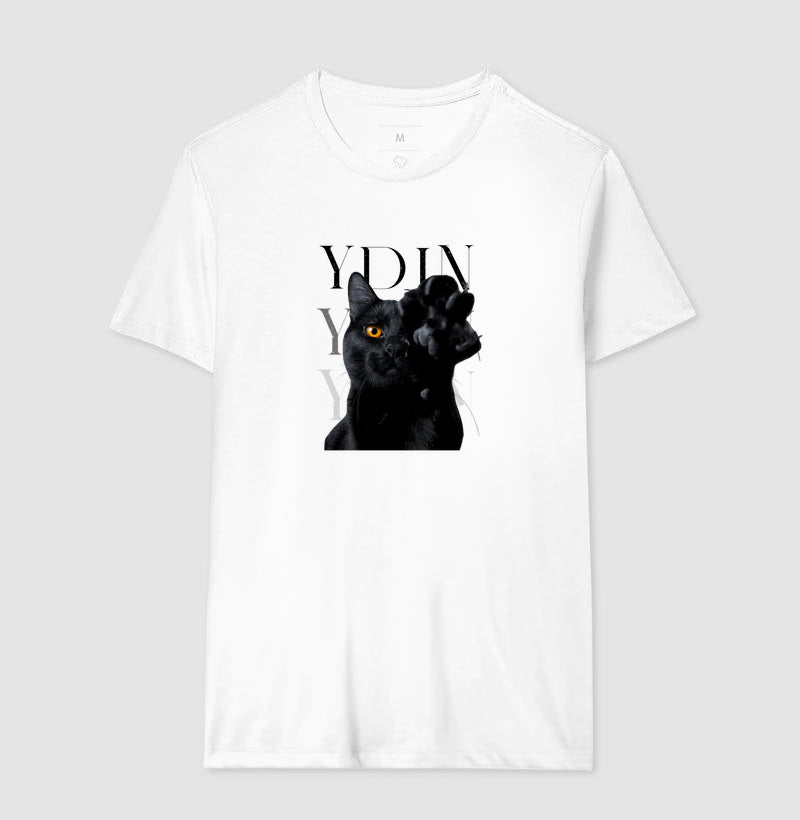 Camiseta YDIN Gato Preto – Sua Essência em Movimento