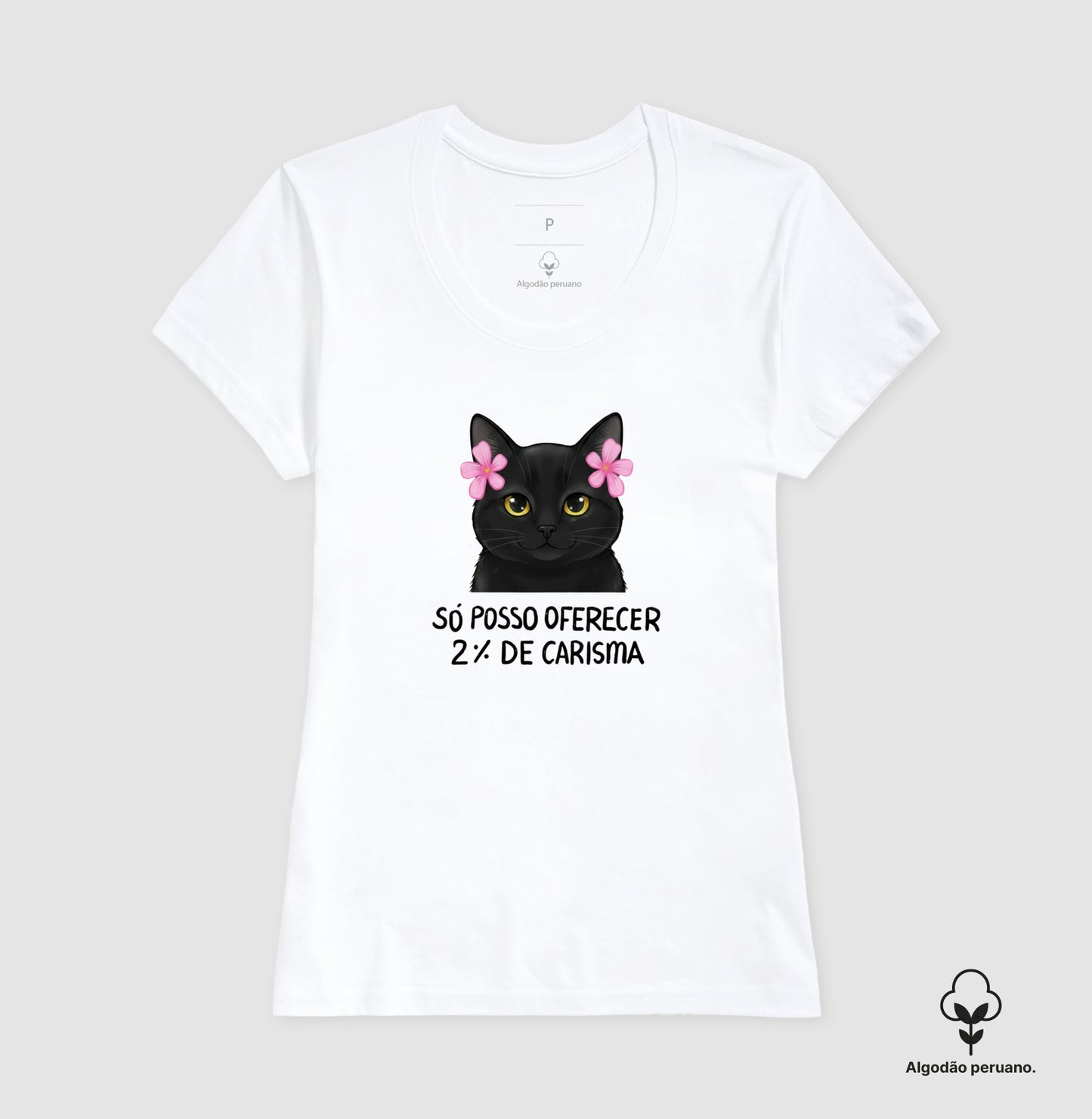 Camiseta Gatinho Seletivo Algodão Peruano