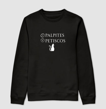 Moletom Menos Palpites Mais Petiscos Gato Minimalista Unissex