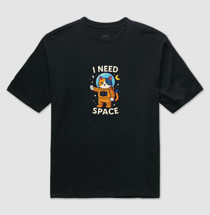 Camiseta I Need Space Gato Astronauta