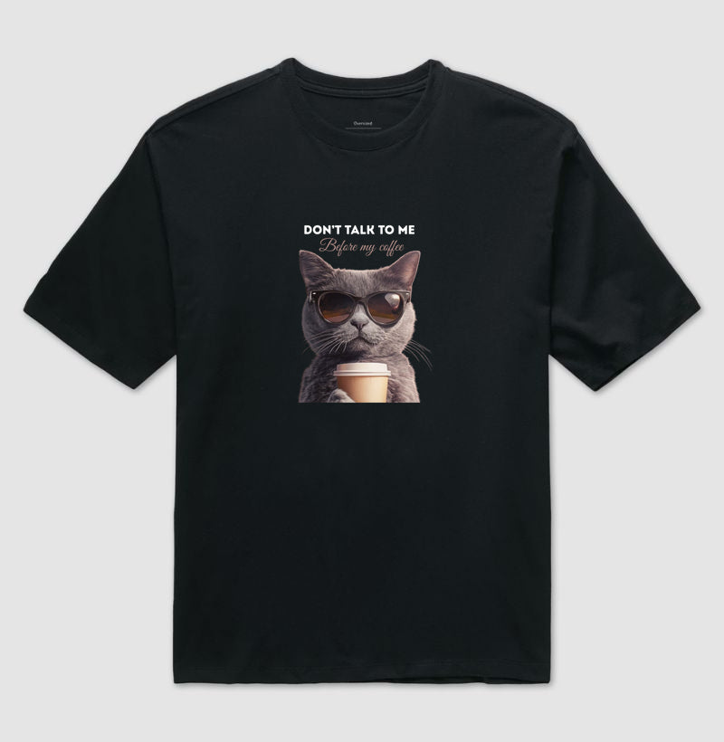 Camiseta Gato Café Don’t Talk To Me Unissex