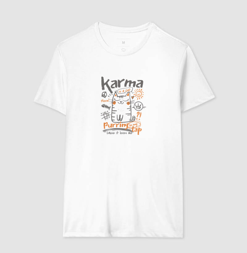 Camiseta Divertida Karma Cat