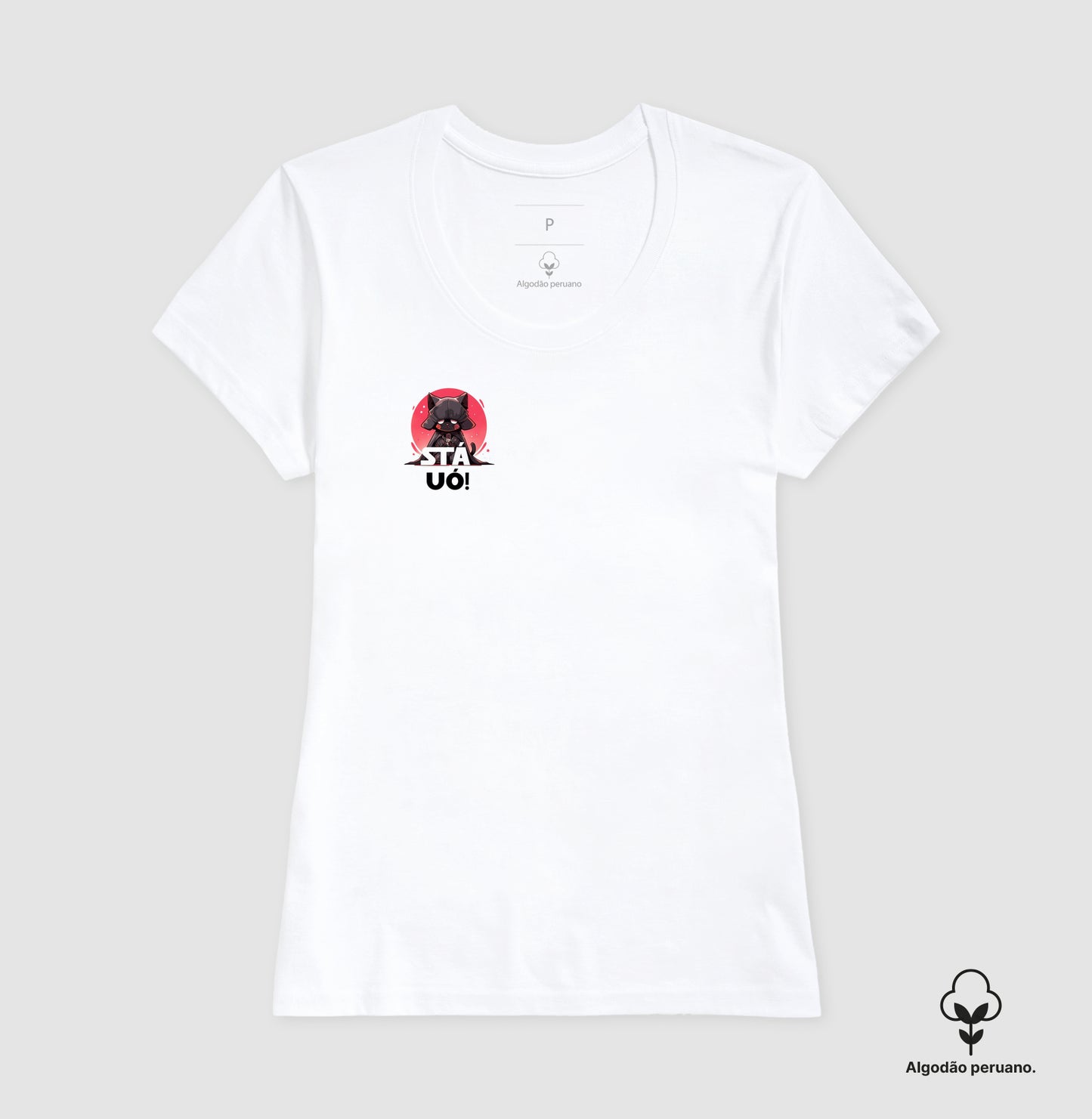 Camiseta Stá Uó Gato Sith em Algodão Peruano